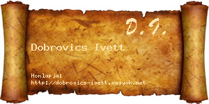 Dobrovics Ivett névjegykártya